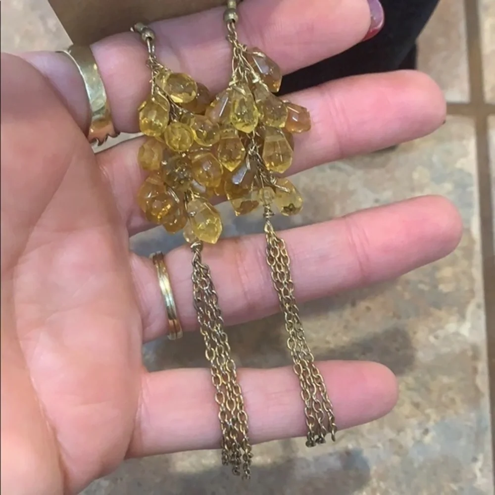 💐5/25 long tassel faceted glass bead dangle - Picture 6 of 7